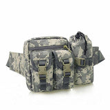 Men Waist Packs Canvas Multifunction Mobile Phone Water Cup Tactical Bags