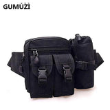Men Waist Packs Canvas Multifunction Mobile Phone Water Cup Tactical Bags