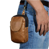 Small Leather Waist Pack Belt Bag Phone Pouch