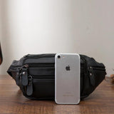 Leather Male Crossbody Sling Bag Travel Cell Phone Case Pouch Men 004b