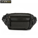 Leather Male Crossbody Sling Bag Travel Cell Phone Case Pouch Men 004b