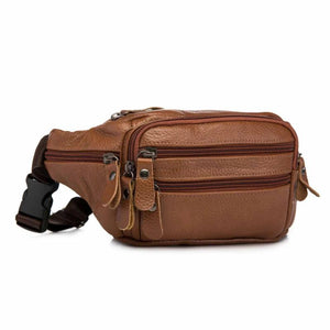 Leather Male Crossbody Sling Bag Travel Cell Phone Case Pouch Men 004b