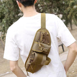 Men's Military Shoulder Bag Waterproof Camouflage Chest Pocket