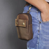 Genuine Leather Small Waist Pack Phone Pouch Bag