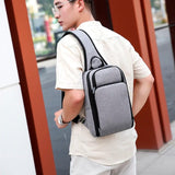 Men's Vintage Nylon Chest Bag Large Capacity