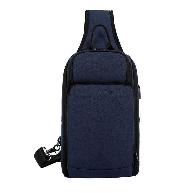 Men's Vintage Nylon Chest Bag Large Capacity