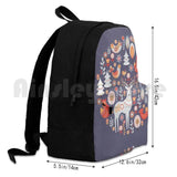 Fairy-Tale Forest Backpack with Foxes, Deer, Birds, Owls