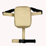 Street Crossbody Bag PU Leather Waist Pack Small Purse Zipper Solid