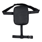 Street Crossbody Bag PU Leather Waist Pack Small Purse Zipper Solid