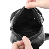 Xiao.p Men's PU Leather Chest Single Shoulder Crossbody Bag