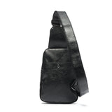 Xiao.p Men's PU Leather Chest Single Shoulder Crossbody Bag