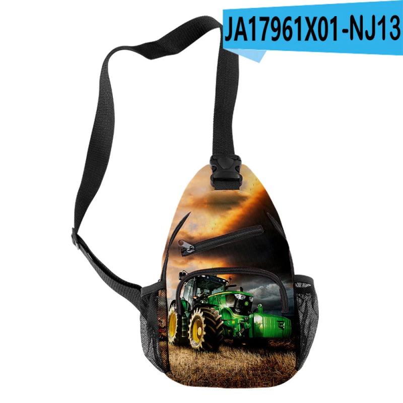 Anime Tractor Pattern Crossbody Chest Bag Waterproof Sports Travel Bag