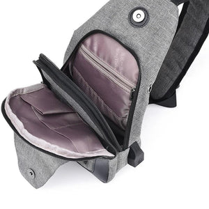 Men Women Solid Chest Bags Daily Shoulder Bags For Phone Laptop Soft