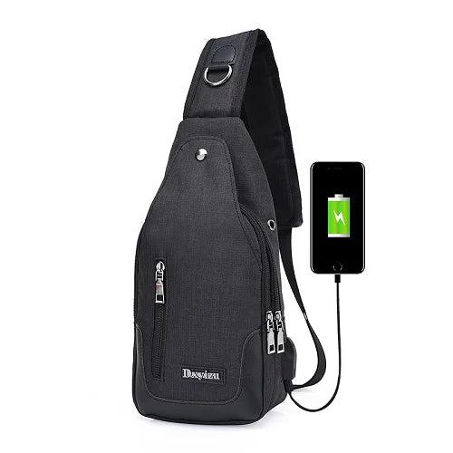 Men Women Solid Chest Bags Daily Shoulder Bags For Phone Laptop Soft