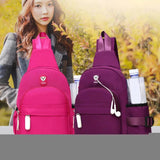 Men Nylon Outdoor Sport Shoulder Small Bag Crossbody Chest Pack Backpack