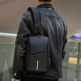 Arrival Men Belt Bag USB Charging Chest Bag Travel Casual Leisure Bag