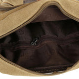 Retro Travel Men's Shoulder Bag Flip Solid Casual Messenger Canvas Zipper