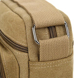 Retro Travel Men's Shoulder Bag Flip Solid Casual Messenger Canvas Zipper