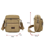 Retro Travel Men's Shoulder Bag Flip Solid Casual Messenger Canvas Zipper