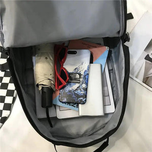 Unisex Large Capacity School Oxford Backpack All-match Retro Harajuku College Ru