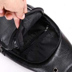 Shoulder Messenger Bags Pu Leather Casual Unisex Zipper Soft Male
