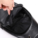 Shoulder Messenger Bags Pu Leather Casual Unisex Zipper Soft Male