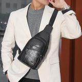 Shoulder Messenger Bags Pu Leather Casual Unisex Zipper Soft Male