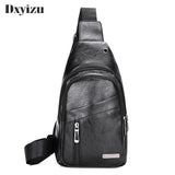 Shoulder Messenger Bags Pu Leather Casual Unisex Zipper Soft Male