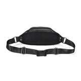 Men's Leather Fanny Pack Chest Bag Outdoor Travel Waist Bum Pack Waterproof