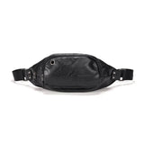 Men's Leather Fanny Pack Chest Bag Outdoor Travel Waist Bum Pack Waterproof