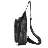 Hot PU Leather Sling Chest Crossbody Bag Biker Satchel Waist Pack