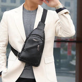 Hot PU Leather Sling Chest Crossbody Bag Biker Satchel Waist Pack