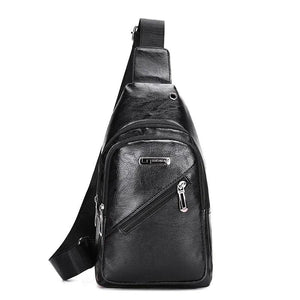 Hot PU Leather Sling Chest Crossbody Bag Biker Satchel Waist Pack