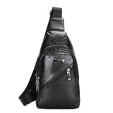 Hot PU Leather Sling Chest Crossbody Bag Biker Satchel Waist Pack