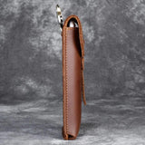 Men's Leather Waist Pack Cigarette Pouch Vintage Belt Bag