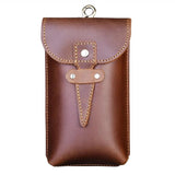 Men's Leather Waist Pack Cigarette Pouch Vintage Belt Bag