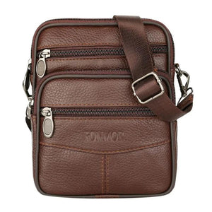 Vintage Leather Crossbody Bag Men Casual Single Shoulder Bag Male Small Messenge