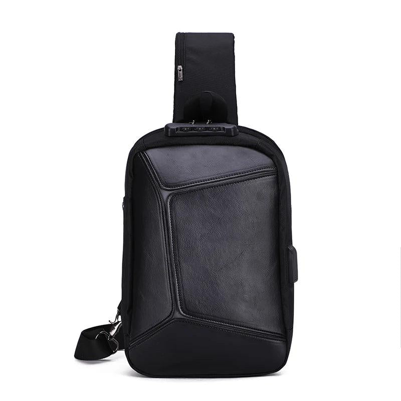 Unisex Sling Chest Pack USB Charging Sports Crossbody Handbags