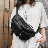 Unisex Chest Bags For Teenagers Boys Casual Shoulder Bag Hip Hop Street Man
