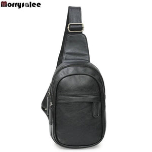 Retro Men's PU Solid Chest Bag Messenger Packet