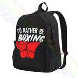 Boxing Graphic Large Capacity Backpack Gym Tote Bag