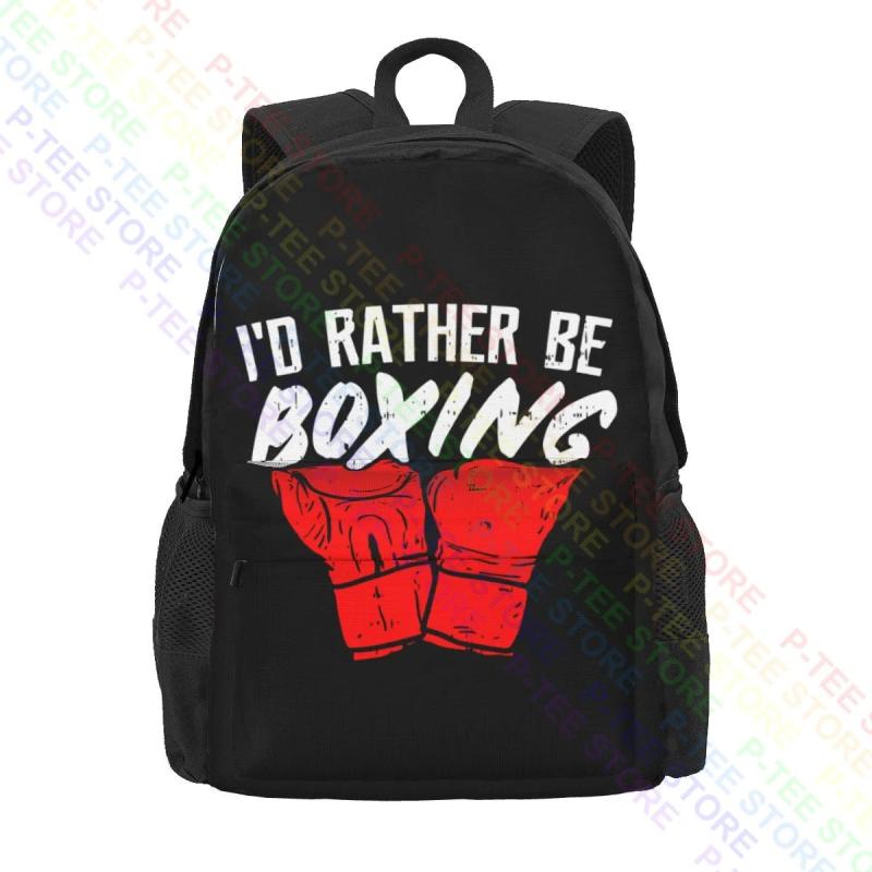 Boxing Graphic Large Capacity Backpack Gym Tote Bag