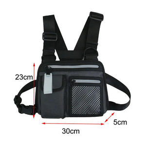 Reflective Chest Bag Waterproof Waist Bag Hip Hop Lightweight Tactical Wallet