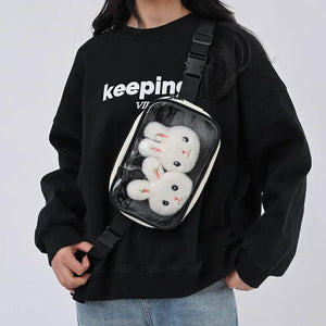 Transparent Ita Waist Pack Bag Pouch Belt Travel Hip Casual Fanny Bag