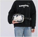 Transparent Ita Waist Pack Bag Pouch Belt Travel Hip Casual Fanny Bag