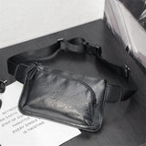 Men Leather Waist Bag Chest Pack Outdoor Fanny Pack Phone Wallet