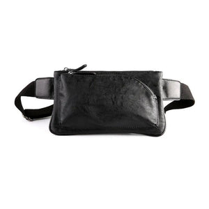 Men Leather Waist Bag Chest Pack Outdoor Fanny Pack Phone Wallet