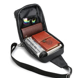 Men's Anti-theft Chest Pack Shoulder Bag USB Waterproof Oxford
