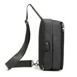 Men's Anti-theft Chest Pack Shoulder Bag USB Waterproof Oxford