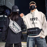 Harajuku Ladies Chest Bag Embroidery Crossbody Pouch